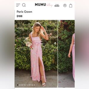 Show Me Your MuMu Paris Gown in Blushing Floral Stretch